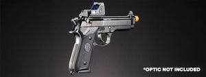 KLI KL-92 Fusion Optic Ready 6mm Dual Power CO2/Gas Blowback Airsoft Pistol - (Black/Gun Metal)