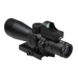 NCSTAR USS GEN II 3-9X42 MIL DOT SCOPE RED DOT SIGHT COMBO - BLACK