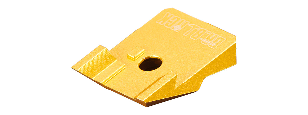 Dr. Black Aluminum Fiber Optic Rear Sight for TM Hi-CAPA 4.3 GBB Pistols - (Gold)