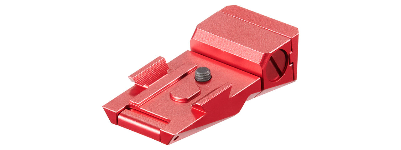 Dr. Black Aluminum Fiber Optic Rear Sight for TM Hi-CAPA 5.1 GBB Pistols - (Red)