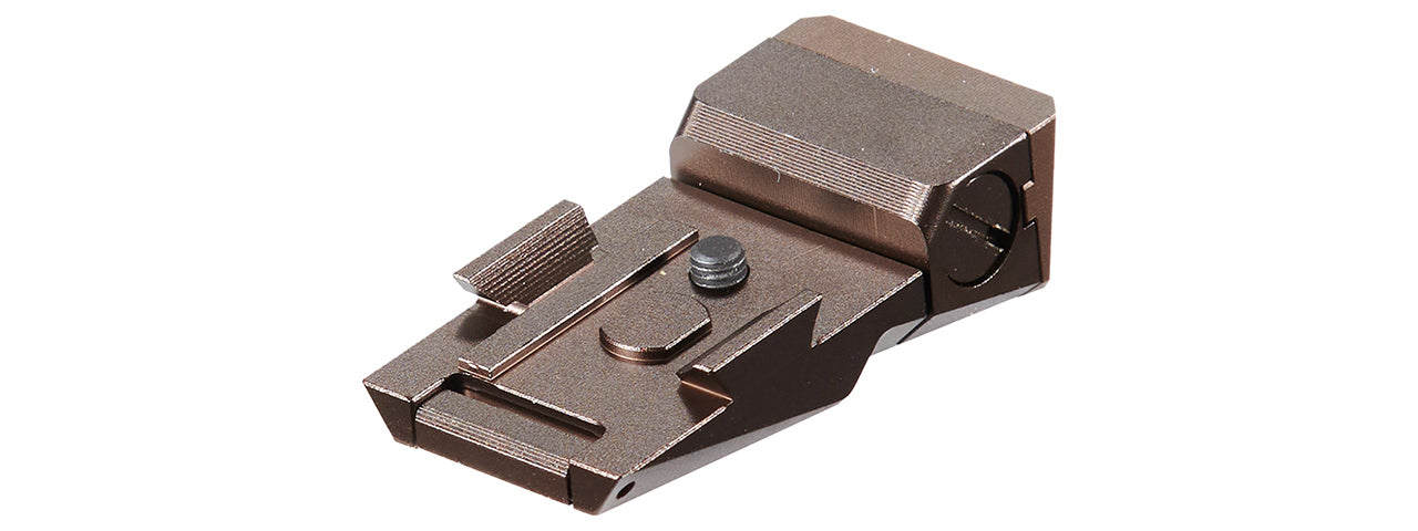 Dr. Black Aluminum Fiber Optic Rear Sight for TM Hi-CAPA 5.1 GBB Pistols - (Tan)