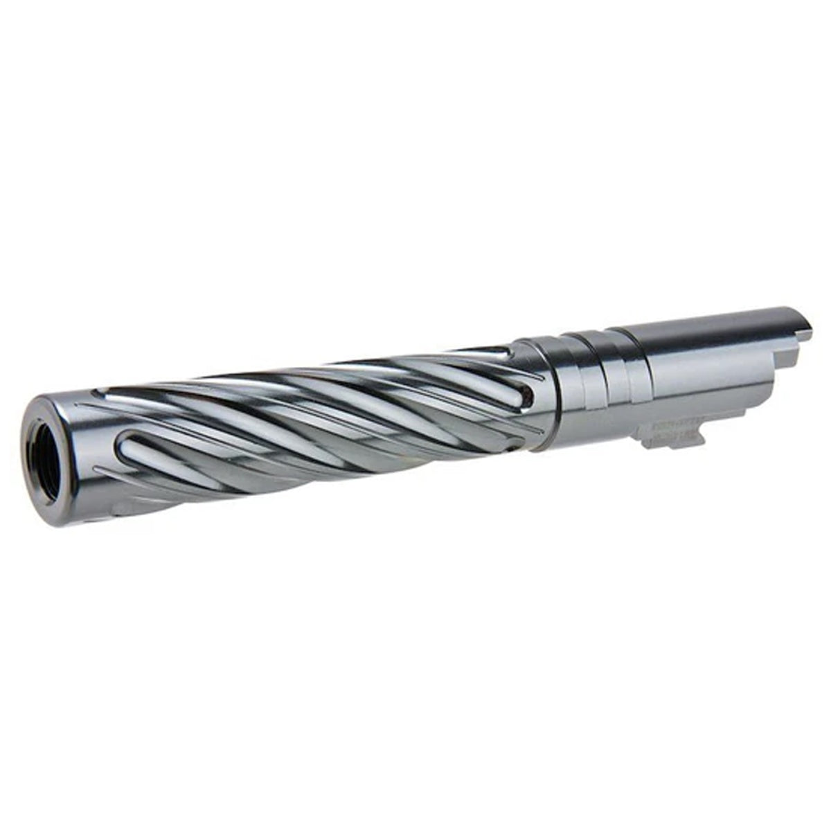 Dr. Black CNC Aluminum Spiral Storm Outer Barrel For TM Hi-CAPA 4.3 GBB Pistols - GRAY