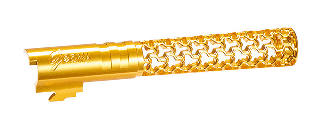 Dr. Black CNC Aluminum GEOM Outer Barrel For TM Hi-CAPA 5.1 GBB Pistols - (Gold)