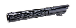 Dr. Black CNC Aluminum Spiral Storm Outer Barrel For TM Hi-CAPA 5.1 GBB Pistols - (Black)