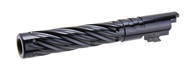 Dr. Black CNC Aluminum Spiral Storm Outer Barrel For TM Hi-CAPA 5.1 GBB Pistols - (Black)