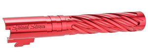Dr. Black CNC Aluminum Spiral Storm Outer Barrel For TM Hi-CAPA 5.1 GBB Pistols - (Red)