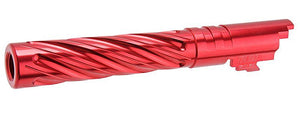 Dr. Black CNC Aluminum Spiral Storm Outer Barrel For TM Hi-CAPA 5.1 GBB Pistols - (Red)