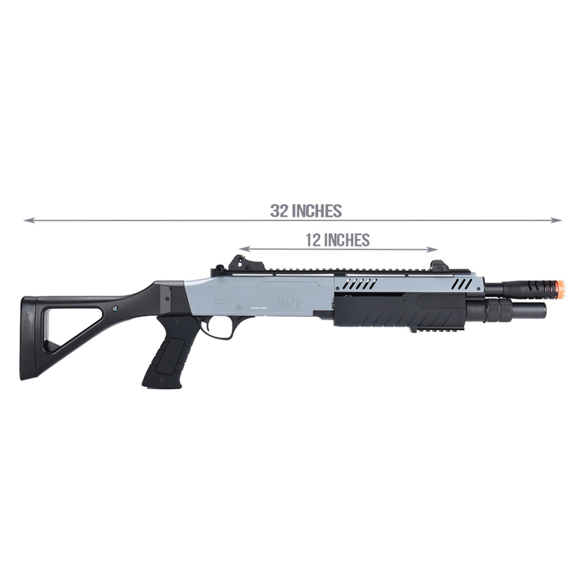 Bo Manufacture FABARM STF/12 Short Barrel Shotgun w/ Fixed Stock - GRAY / BLACK