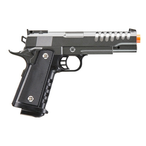 UK Arms 2011 Alloy Series Spring Airsoft Pistol w/ Vented Slide (Color: Silver Gray)