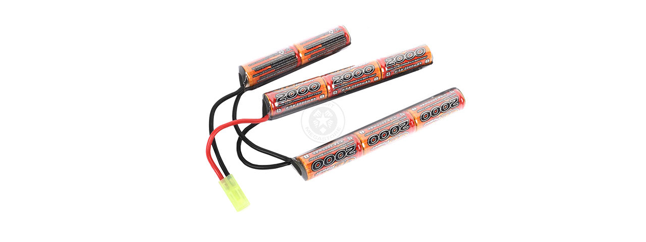 VB-Power Airsoft 9.6V Ni-MH Crane Stock Type AEG Battery - 2000 MAH