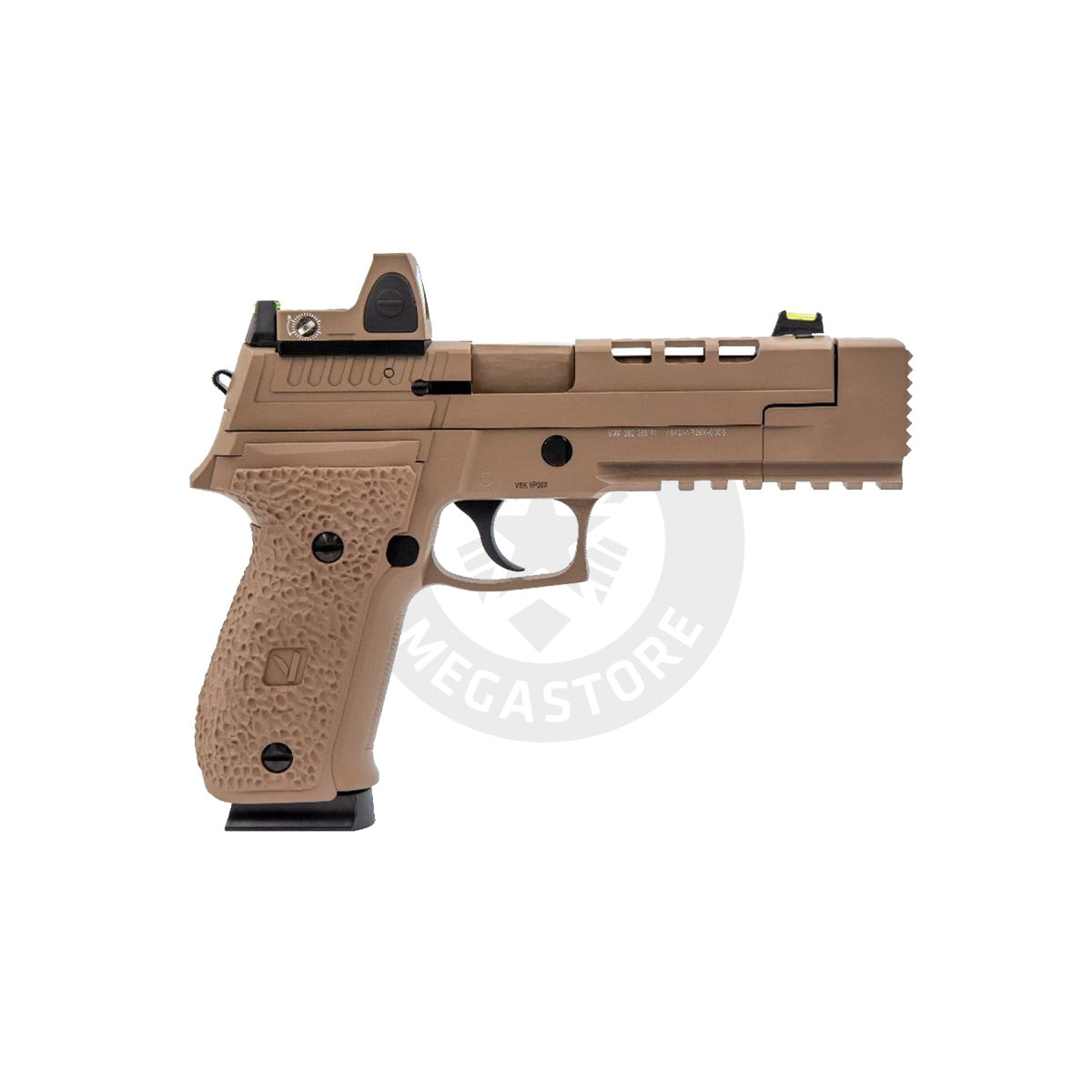 Vorsk Airsoft VP26X Gas Blowback Pistol + Micro Red Dot - Tan