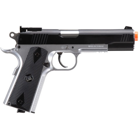 Win Gun Sport 1911 CO2 Non-Blowback Airsoft Pistol w/ Accessory Rail (Color: Black / Silver)