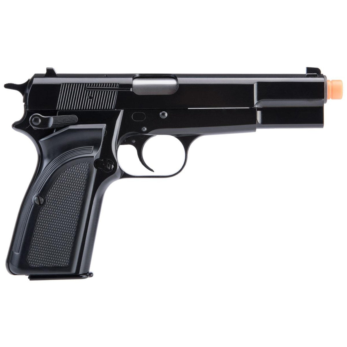 WE Tech Hi-Power Browning MK3 Gas Blowback Airsoft Pistol (Color: Black)