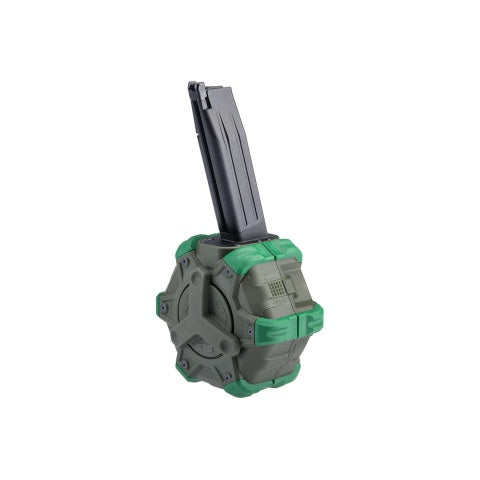 WE-Tech Drum Magazine for Hi-Capa 5.1 Gas Blowback Airsoft Pistols (Color: OD Green)
