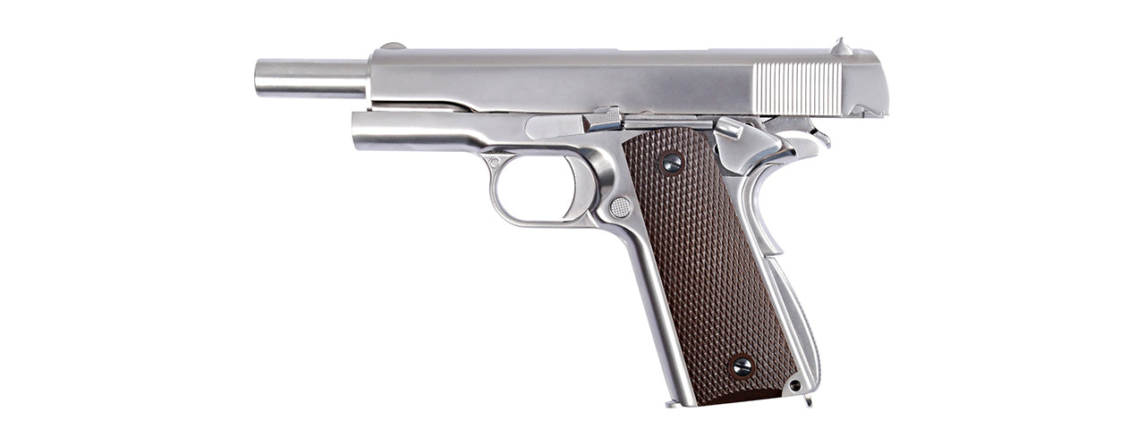 WE Tech M1911 Hi-Capa Airsoft GBB Gas Blowback Pistol (SILVER)