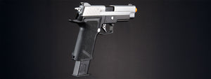 WE Tech Full Metal P-Virus Two-Tone Gas Blowback Airsoft Pistol (BLACK/SILVER)