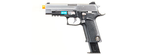 WE Tech Full Metal P-Virus Two-Tone Gas Blowback Airsoft Pistol (BLACK/SILVER)
