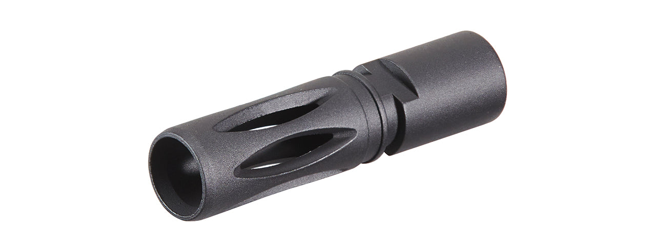WE Metal Flash Hider for SMG-8 Airsoft GBB SMG -11mm Thread - (Black)