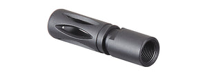 WE Metal Flash Hider for SMG-8 Airsoft GBB SMG -11mm Thread - (Black)