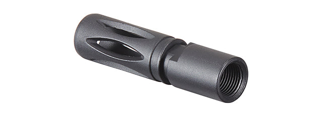 WE Metal Flash Hider for SMG-8 Airsoft GBB SMG -11mm Thread - (Black)