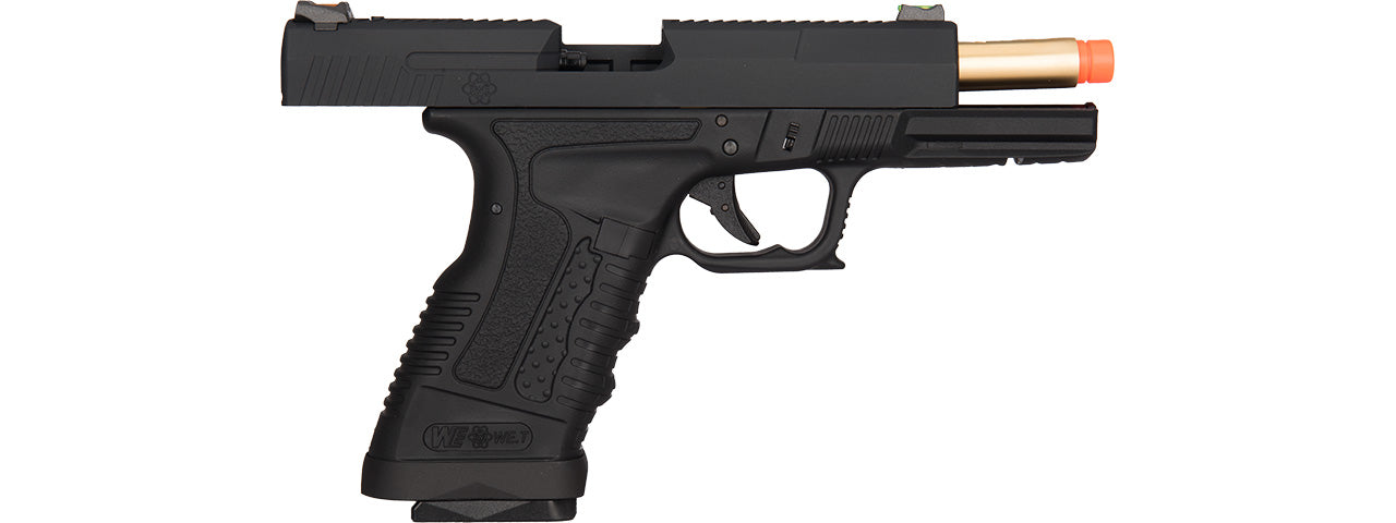 GP1799 T1 Gas Blowback Airsoft Pistol - BLACK / GOLD BARREL