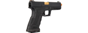 GP1799 T1 Gas Blowback Airsoft Pistol - BLACK / GOLD BARREL