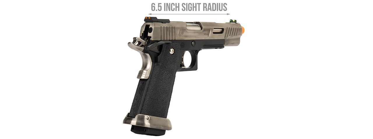 WE Tech Hi-Capa 5.1 T-Rex Competiton Gas Blowback Pistol (SILVER)