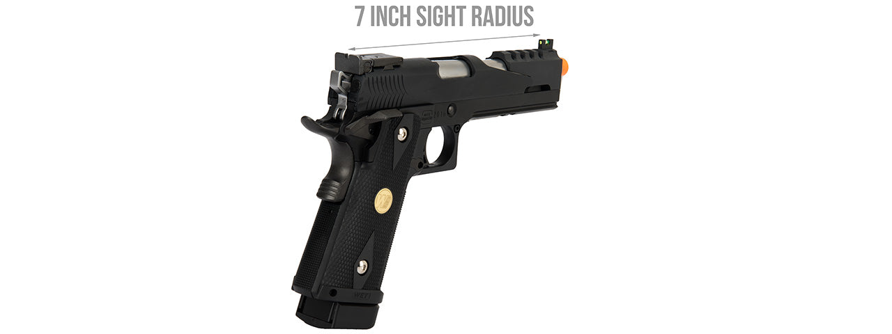 WE Tech Hi Capa 5.1 Dragon M1911 Gas Blowback Airsoft Pistol (BLACK)