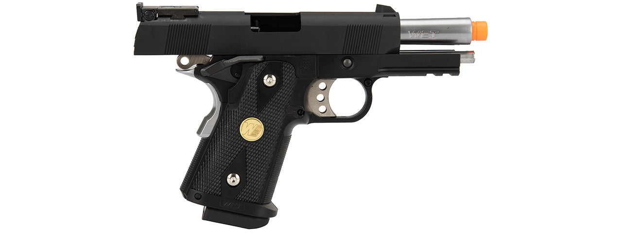 WE Tech 1911 3.8 Baby Hi-Capa Gas Blowback Airsoft Pistol Version B] (BLACK)