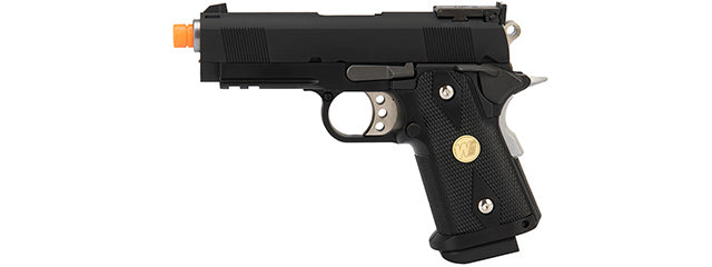WE Tech 1911 3.8 Baby Hi-Capa Gas Blowback Airsoft Pistol Version B] (BLACK)