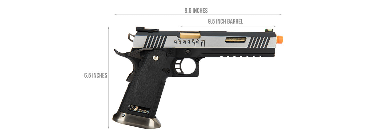 WE Tech 1911 Hi-Capa T-Rex Competition Gas Blowback Airsoft Pistol Tibetan Version] (TWO TONE / GOLD)