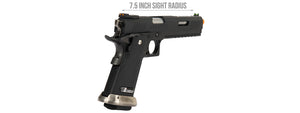 WE Tech 1911 Hi-Capa T-Rex Competition Gas Blowback Airsoft Pistol w/ Sight Mount & Top Ports Tibetan Version] (BLACK / SILVER)