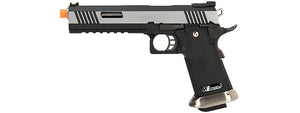WE Tech 1911 Hi-Capa T-Rex Competition Gas Blowback Airsoft Pistol w/ Sight Mount (TWO TONE / SILVER)