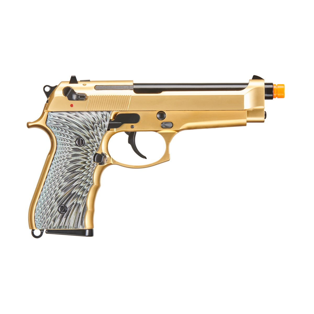 WE-Tech New System M92 Eagle Full Auto Airsoft Gas Blowback Pistol (Color: Gold)