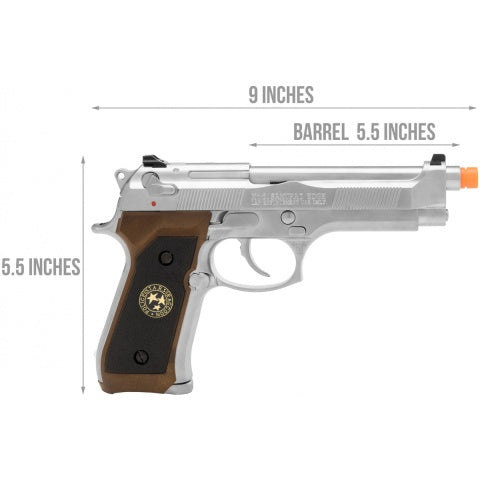 WE Tech RPD Biohazard Samurai Edge M92 GBB Pistol - (Silver)