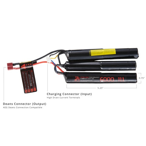 Zion Arms 11.1v 6000mAh Lithium-Ion Crane Battery (Deans Connector)