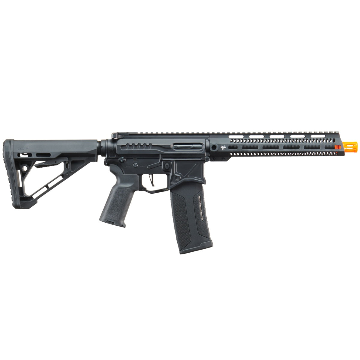 Zion Arms R15 Mod 1 Long Rail Airsoft Rifle with Delta Stock (Color: Black)
