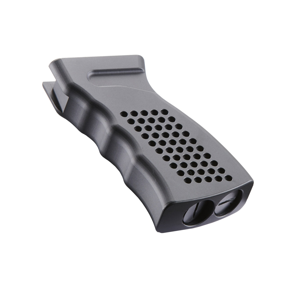 Lancer Tactical CNC Aluminum Slim Pistol Grip for AK Series Gas Blowback Rifles (Color: Black)