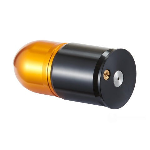 Lancer Tactical CNC Aluminum Airsoft 40mm Green Gas Grenade Shell (Color: Gold / Black)