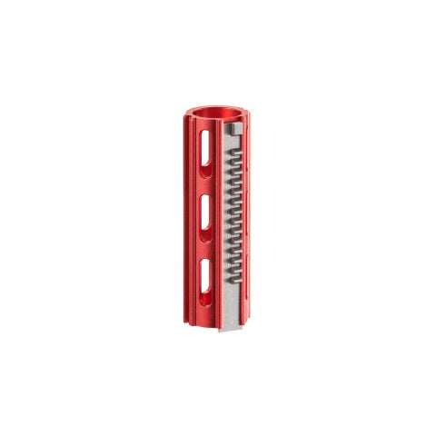 Lancer Tactical 14 Teeth Reinforced Aluminum Full Stroke Piston with CNC Half Steel Teeth (Color: Red)