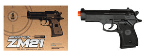 CYMA METAL SPRING POWERED AIRSOFT COMPACT M9 PISTOL - BLACK ZM21