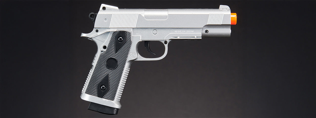 CYMA METAL ZM25S M1911 SPRING PISTOL - SILVER