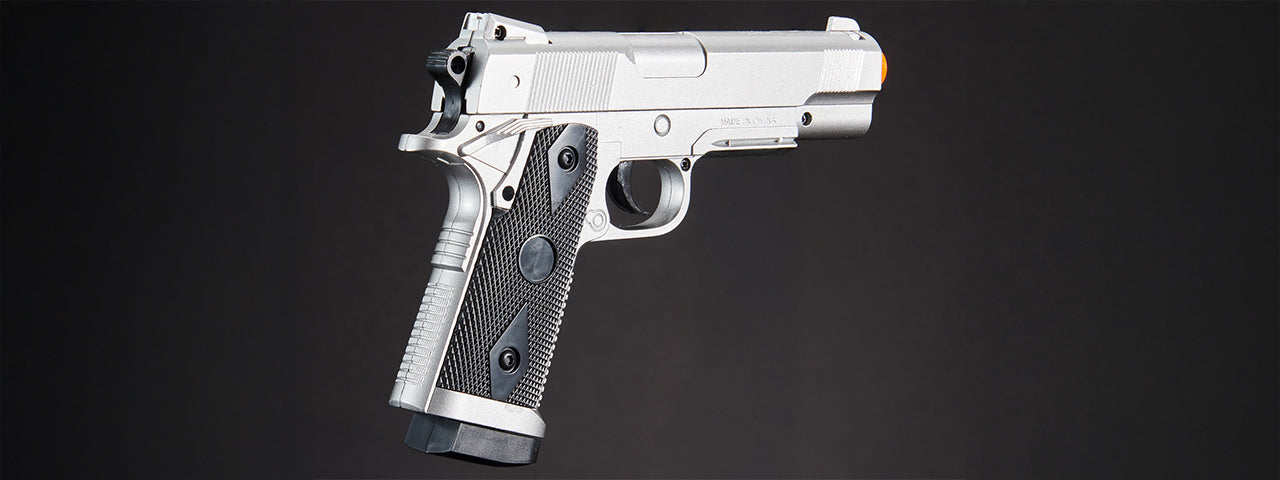 CYMA METAL ZM25S M1911 SPRING PISTOL - SILVER
