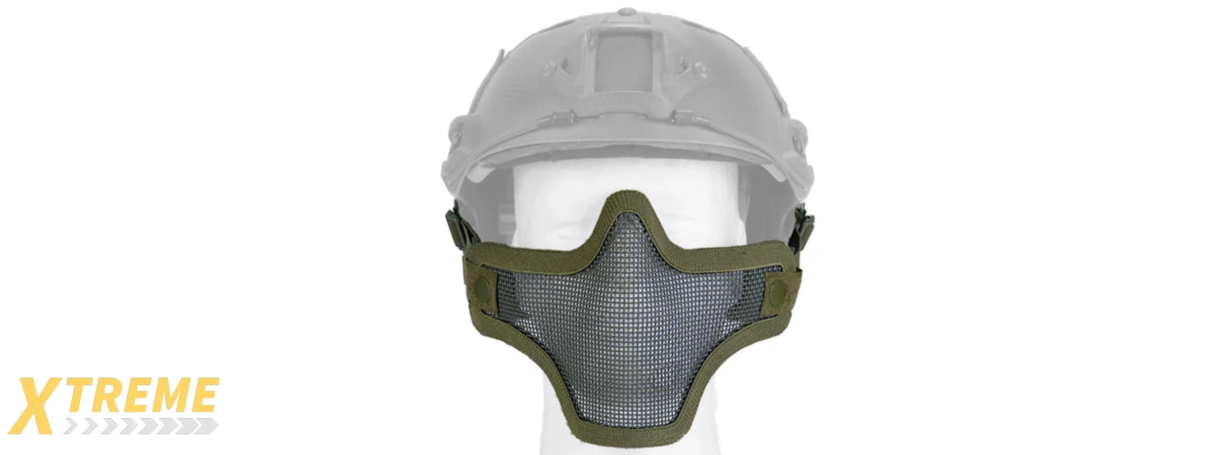 AC-103GH METAL MESH HALF MASK (OD GREEN) HELMET VERSION