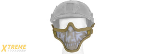 AC-103DH METAL MESH HALF MASK (DESERT TAN & SKULL) HELMET VERSION
