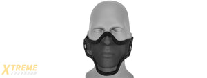 AC-103B METAL MESH HALF MASK (BLACK) DOUBLE STRAP VERSION