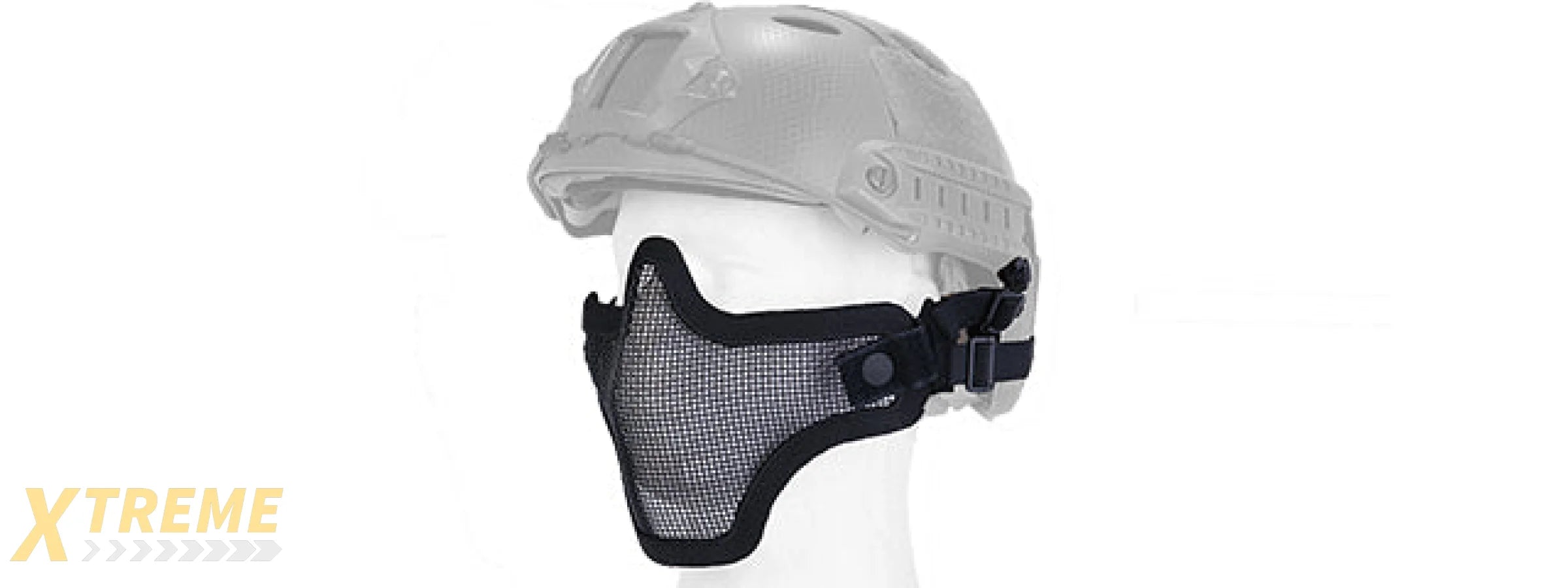 AC-103BH METAL MESH HALF MASK (BLACK) HELMET VERSION – XTREME Airsoft ...