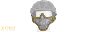 AC-103DH METAL MESH HALF MASK (DESERT TAN & SKULL) HELMET VERSION
