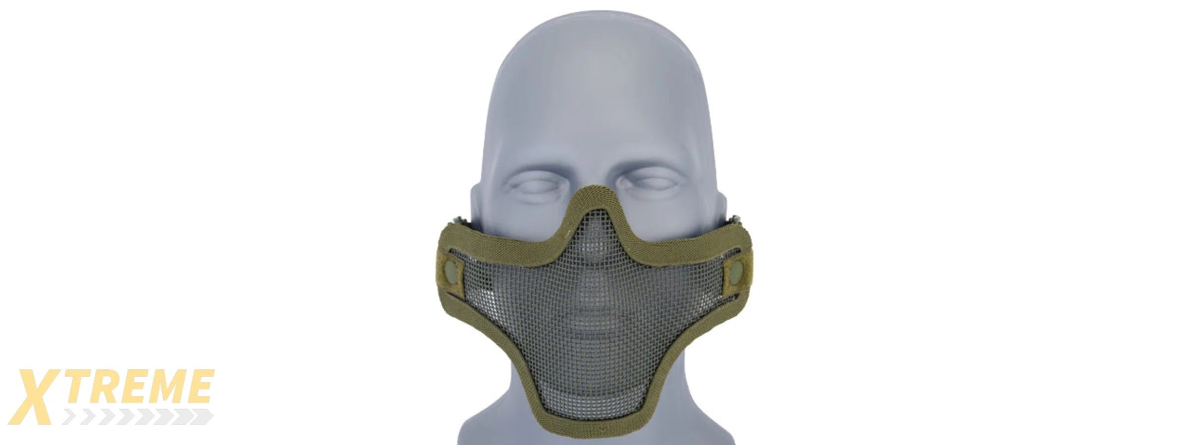 AC-103G METAL MESH HALF MASK (OD GREEN) DOUBLE STRAP VERSION