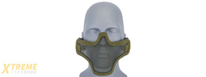 AC-103G METAL MESH HALF MASK (OD GREEN) DOUBLE STRAP VERSION
